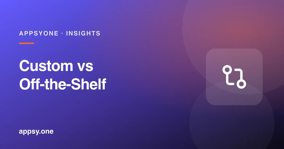 Custom App Development vs Off-the-Shelf Software: The Complete Comparison