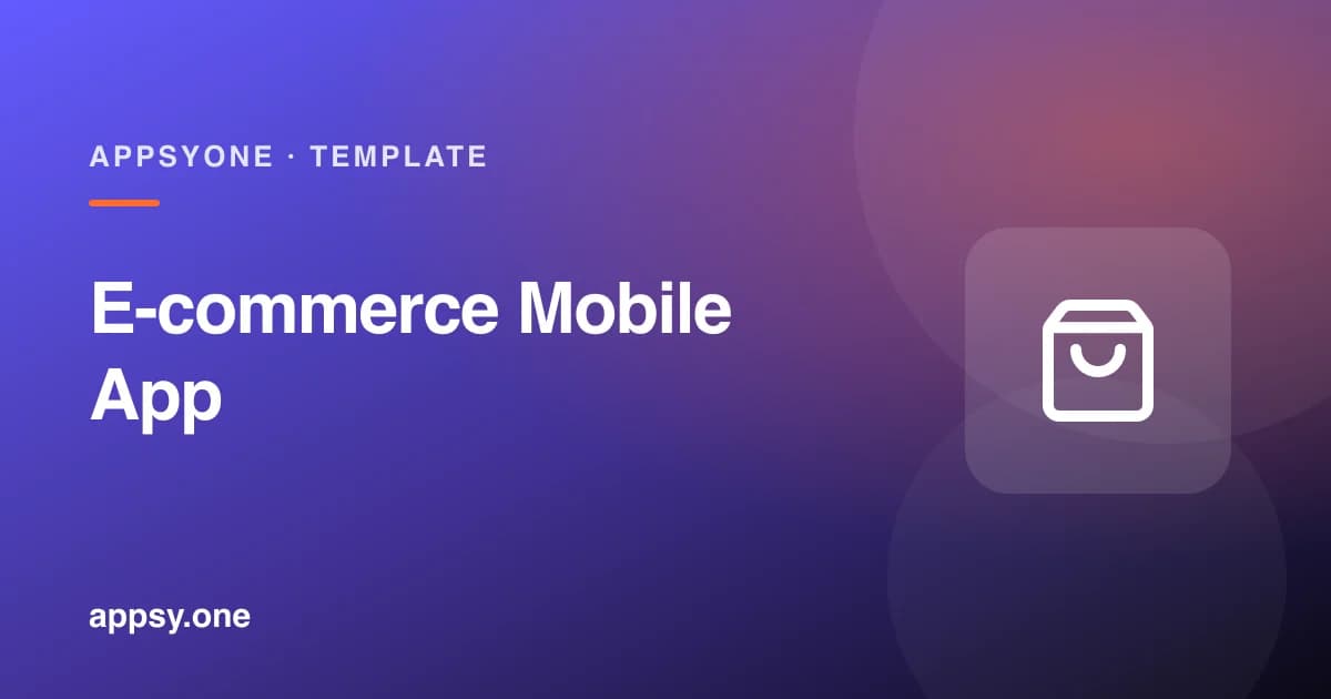 E-Commerce App template preview