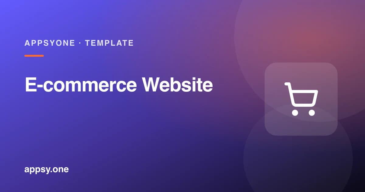 E-Commerce Store template preview